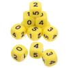 Angoily LRC Dice Game, Math Dice Games, Digital with Numbers Set, 12 Yellow 0-5 Number for Math Learning and Board Gaming Smooth Acrylic 0.62 Inch view 1