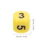 Angoily LRC Dice Game, Math Dice Games, Digital with Numbers Set, 12 Yellow 0-5 Number for Math Learning and Board Gaming Smooth Acrylic 0.62 Inch view 3