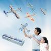 PLAYSTEM Balsa Wood Airplane Kit - 4 Pack Model Gliders & Rubber Band Powered Planes | Outdoor Toy Set for Kids | STEM Learning Airplanes | Easy Assembly No Glue Needed view 1