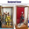 Xyrona Clear Figure Acrylic Display Case, 6" 10" 12" 14" 16" 18" 20" Tall Show Box, Vintage Display Cabinet with Woodgrain Base & Aluminium Frame(L35xW35xH50cm/14x14x20) view 2