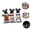 Unomor 3Pcs Christmas Wind Up Funny Cartoon Clockwork Reindeer Santa and Snowman Unique Xmas Party Decorations Adults view 2