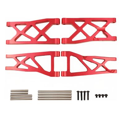 4PCS Aluminum Front & Rear A-Arms for Arrma 1/10 Vorteks, Granite, Senton 3S BLX 550  Upgrade Suspension Parts Replaces AR330516, AR330443 (Red)