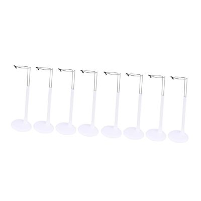Abaodam 8Pcs Doll Display Stand Holder Plastic Rack for Dolls Firm Base for Safe Display Convenient Storage for Collectible Dolls