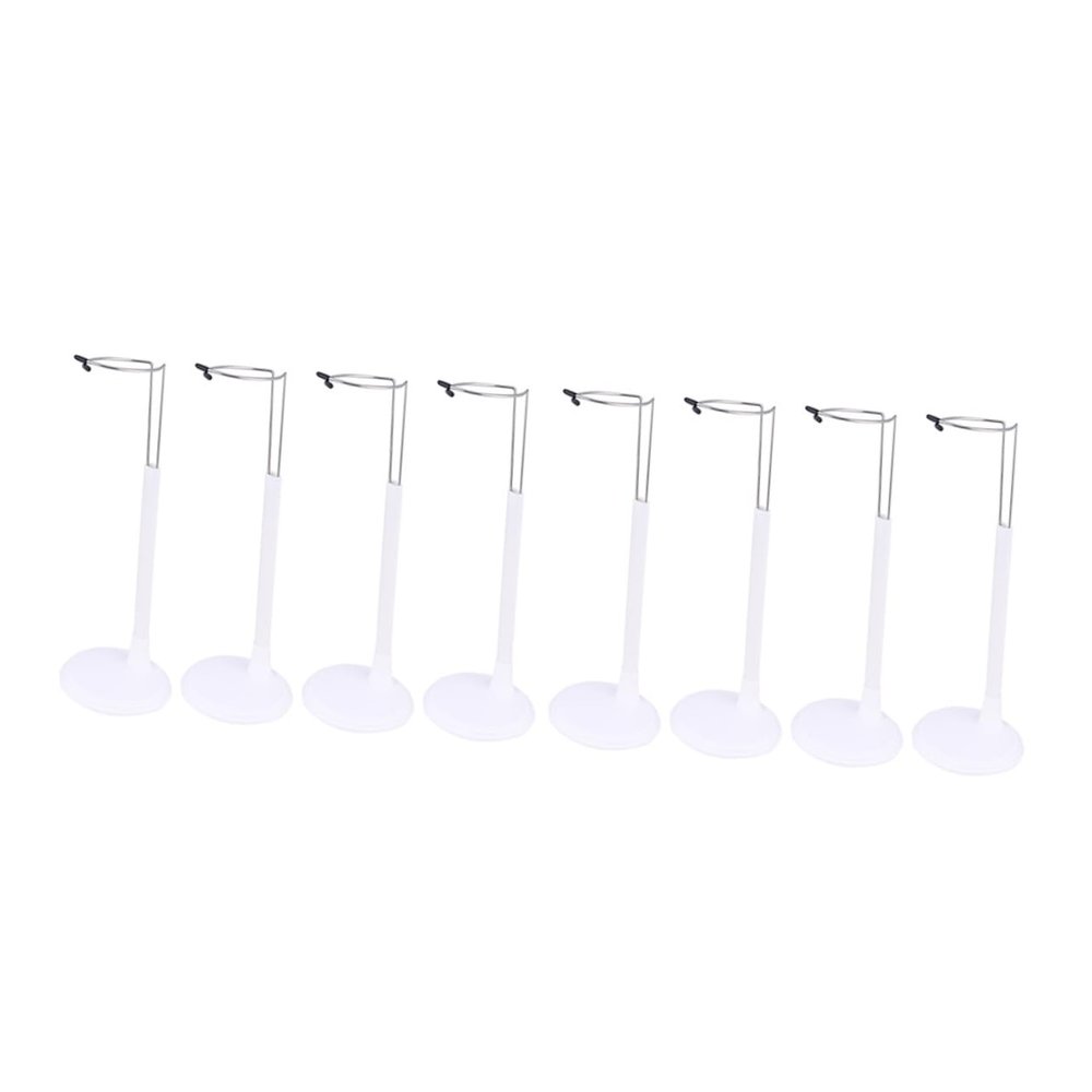 Abaodam 8Pcs Doll Display Stand Holder Plastic Rack for Dolls Firm Base for Safe Display Convenient Storage for Collectible Dolls