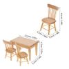 Abaodam 1 Set Miniature Dining Table Chair with Food Dollhouse Kitchen Accessories Furniture for Micro Landscape Decor Photography Props for Playtime view 2