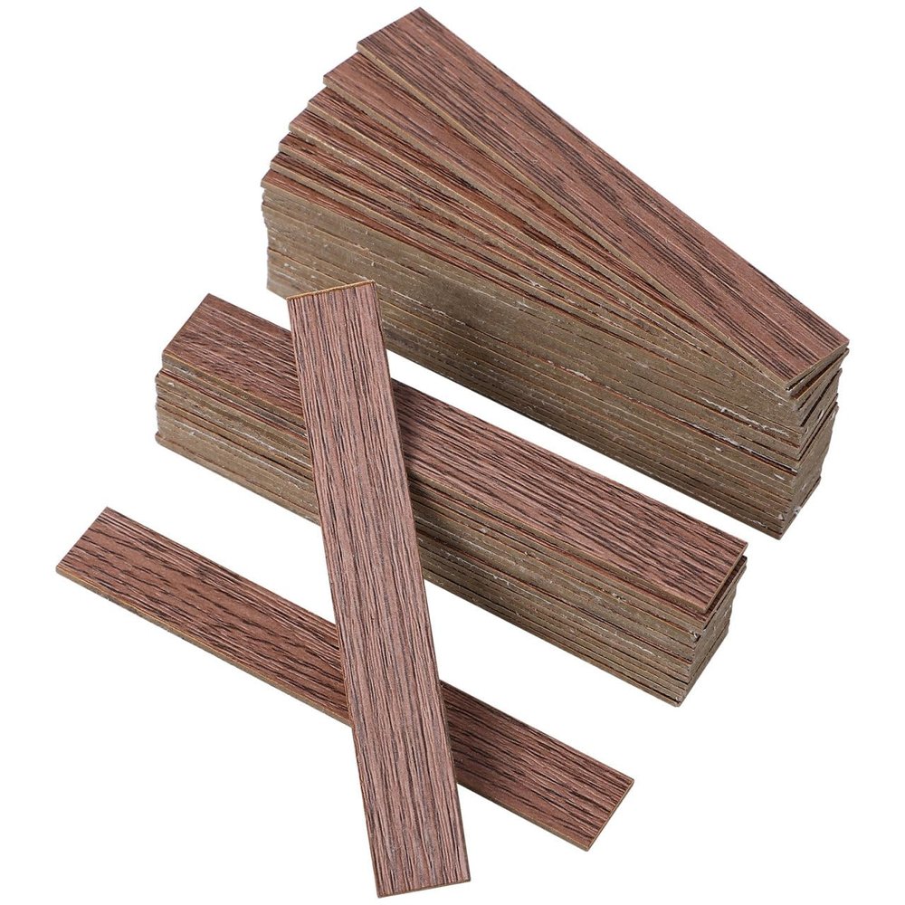 DECHOUS 40Pcs Miniature Dollhouse Flooring Self Adhesive Dollhouse Wood Flooring for DIY Doll House Decor Peel and Stick Floor Accessory (Dark Brown)