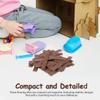 DECHOUS 40Pcs Miniature Dollhouse Flooring Self Adhesive Dollhouse Wood Flooring for DIY Doll House Decor Peel and Stick Floor Accessory (Dark Brown) view 4