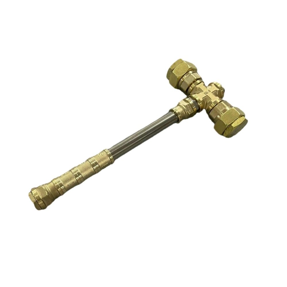 DIY Modular Brass Hammer Set -14.5 Inch T-Handle Set (Thor's Hammer/Adamantium Stick/Cross Sword) Detachable Metal Construction Tools, Collectible Role Play Props for Home Decor, Gifts and Conferences