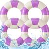 4PCS Floats for Adults Rings Striped Pool Float Large Swim Ring for Adults,30 Inch Classic Striped Teens Adult Inner Tubes Summer Beach Bachelorette Party (Purple Striped) view 1