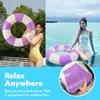 4PCS Floats for Adults Rings Striped Pool Float Large Swim Ring for Adults,30 Inch Classic Striped Teens Adult Inner Tubes Summer Beach Bachelorette Party (Purple Striped) view 3