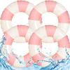 4PCS Floats for Adults Rings Striped Pool Float Large Swim Ring for Adults,30 Inch Classic Striped Teens Adult Inner Tubes Summer Beach Bachelorette Party (Pink Striped) view 1