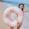 4PCS Floats for Adults Rings Striped Pool Float Large Swim Ring for Adults,30 Inch Classic Striped Teens Adult Inner Tubes Summer Beach Bachelorette Party (Pink Striped) view 4