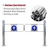 WhamtL Supermarket Entrance Safety Gate, Entrance Swing Gate Transfer Gate Door with Screws, 90 Opening Stainless Steel Entrance and Exit Device(160x100cm(63x39in)) view 4