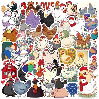 100Pcs Funny Chicken Stickers for Teens Boy Girls Kids Cartoon Hen Stickers Rooster Vinyl Waterproof Suitable for Water Bottles,Laptop,Luggage,Keyboards,Backpacks,Skateboards,Water Bottles,Scrapbooks