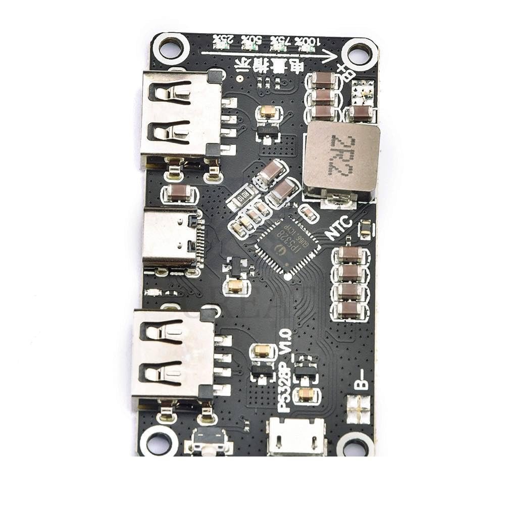 IP5328P Dual USB 18650 Charger Treasure Tpye-c 3.7V to 5V 9V 12V Boost Step up Circuit Board Fast Charging Module