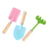 KESYOO 2 Sets Mini Metal Garden Tools for Safe Gardening Trowel Rake Shovel with Sturdy Wooden Handles Tools for Childrens Learning Random Color view 1