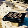 12-Inch Marble Chess Set with Hand-Carved Pieces  Includes Black Faux Leather Storage Gift Box (Black MultiGreen) view 3