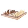 15-Inch Magnetic Wooden Chess & Checkers Board Game Set, Portable Travel Design with Storage, 2 Players view 4