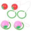 GALPADA 4pcs Single Foot Jumping Ball Toy Eco-Friendly Balls for Boys and Girls for Fitness Equipment Random Color view 1