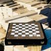 12-Inch Marble Chess Set with Hand-Carved Pieces  Includes Black Faux Leather Storage Gift Box (Grey White) view 2