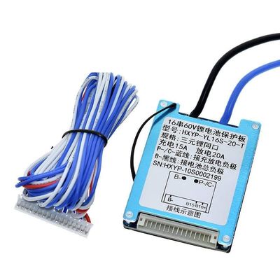 BMS 16S 60V 20A Lmo Ternary Li-ion Lithium 18650 Charge Protection Board with Heat Sink with Temperature Control