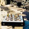 12-Inch Marble Chess Set with Hand-Carved Pieces  Includes Black Faux Leather Storage Gift Box (White Brown) view 2