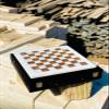 12-Inch Marble Chess Set with Hand-Carved Pieces  Includes Black Faux Leather Storage Gift Box (White Brown) view 3