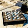 15-Inch Handcrafted Marble Chess Set with Black Faux Leather Gift Box  Premium Stone Chess Board & Pieces (Grey White) view 3