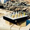 12-Inch Marble Chess Set with Hand-Carved Pieces  Includes Black Faux Leather Storage Gift Box (White Green) view 2