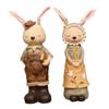 Abaodam Couple Bunny Piggy Bank Resin Coin Bank for Adults and Boys and Girls Cute Rabbit Desktop Decoration Rustic Style Money Saving Jar view 1