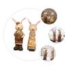 Abaodam Couple Bunny Piggy Bank Resin Coin Bank for Adults and Boys and Girls Cute Rabbit Desktop Decoration Rustic Style Money Saving Jar view 2