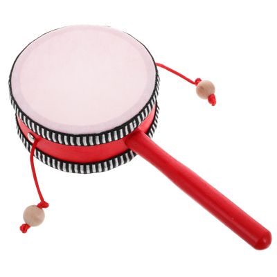 JOINPAYA Chinese Rattle Drum for Traditional Drum Educational Percussion Instrument for Kindergartens Effortless Rhythm Creation Smooth Surface Design