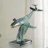 22.5 x 23.5 x 17.5 in. Humpback Whale Diving Lesson Sculpture view 1
