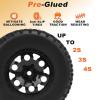 1/10 RC Truck Wheels and Tires, 4pcs Rubber Short Course Truck Tires, Wearproof and Sturdy, 110mm Diameter, 45mm Width, for Slash Arrma, RC with Anti Skid Texture view 4