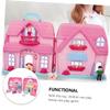 1 Set Creative DIY Dollhouse Kit Furnished Villa for Birthday Present Role Play House Handicraft for Imaginative Play Random Color view 2