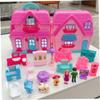 1 Set Creative DIY Dollhouse Kit Furnished Villa for Birthday Present Role Play House Handicraft for Imaginative Play Random Color view 4