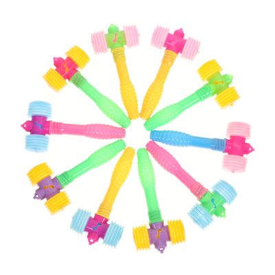 KOMBIUDA 10pcs Hammers Boys and Girls Plastic Squeaky Mallet Toys Hand-eye Coordination Hammer Toys Bulk