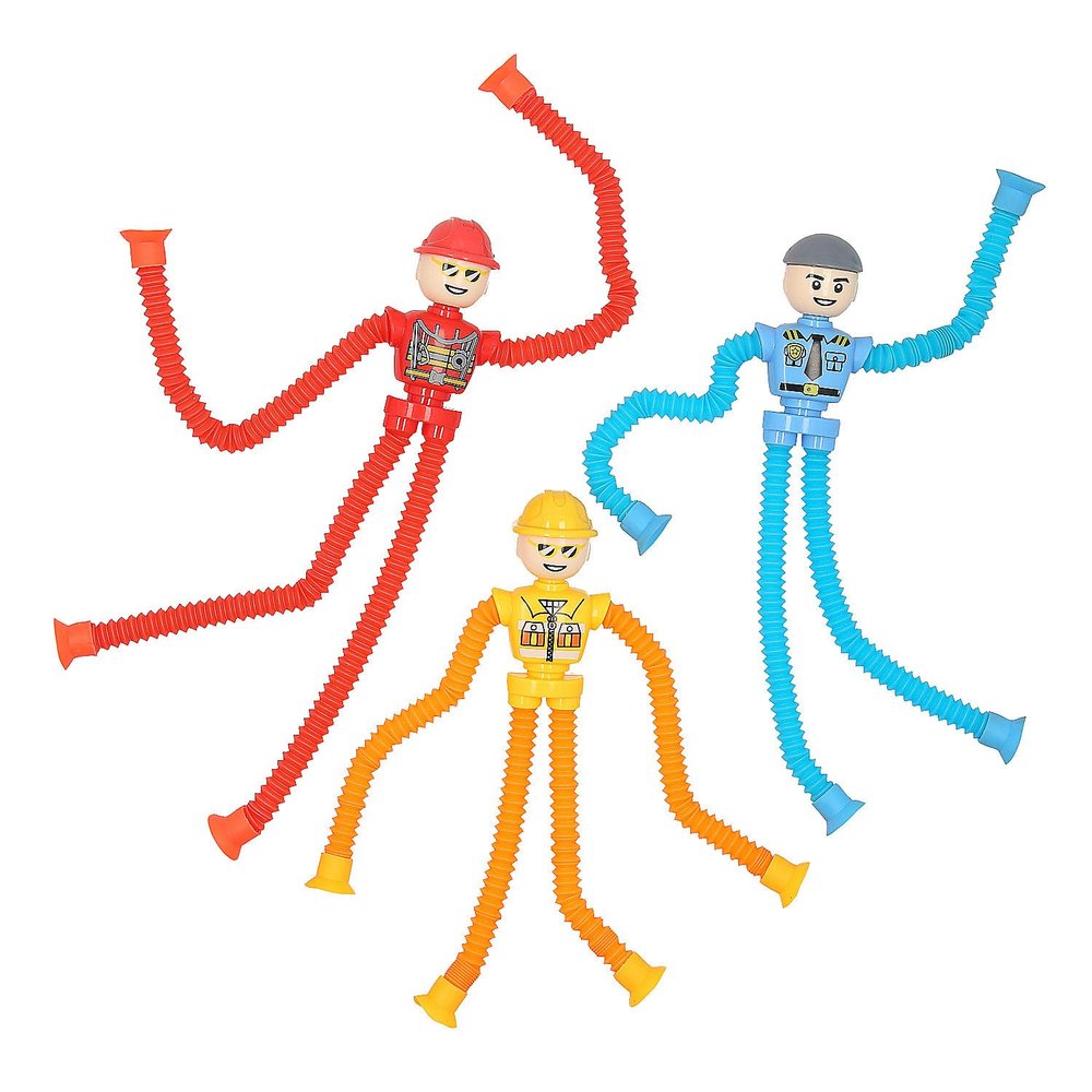 3" x 6" Server Worker Toys with Expanding Limbs - 12 Pc.