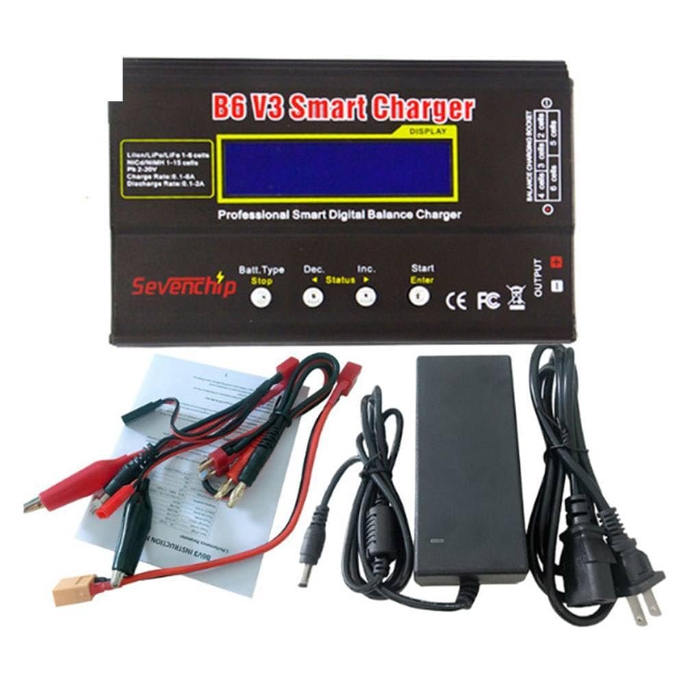 B6 V3 Balance Charger 2s-6s Lithium with 12v6a Power Supply Lithium Ion NiCd Digital RC Charger Lipro Balance Charger