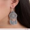 Jessica Simpson Boho Feather Drop Earrings for Women  Silver-Tone Tribal Statement Dangle Earrings  Lightweight Ethnic Jewelry for Festivals, Parties & Everyday Wear view 2