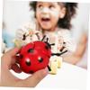 CIYODO 2pcs Wind Up Ladybug Cute Clockwork Playthings for Safe Edges Present for Preschoolers and Birthday Celebrations view 2