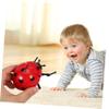 CIYODO 2pcs Wind Up Ladybug Cute Clockwork Playthings for Safe Edges Present for Preschoolers and Birthday Celebrations view 4