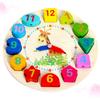 Hemoton Wooden Beads Clock Educational Wooden Clock for Learning Numbers and Colors Safe and Plaything for Boys and Present for Early Development view 1