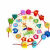 Hemoton Wooden Beads Clock Educational Wooden Clock for Learning Numbers and Colors Safe and Plaything for Boys and Present for Early Development view 3
