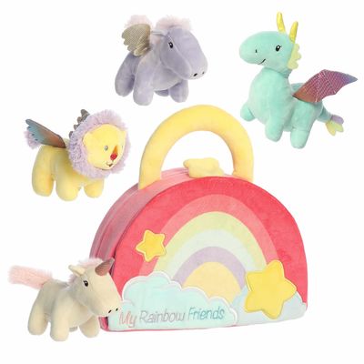 Aurora Engaging Baby Talk My Rainbow Friends Baby Playset - A Fun Playset for Sensory Engagement and Play - for Babies and New Parents - Multicolor 8.5 Inches