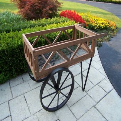 Flower Garden Wagon - Black