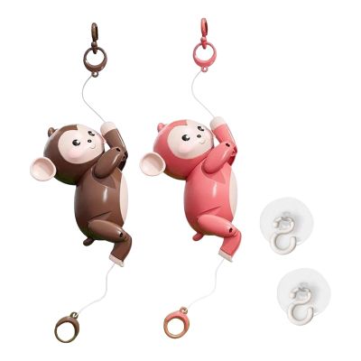 ToysCentral Basics Monkey Climbing Rope Toy for Skill Development Interactive Fun for Kids Birthday Celebration, Brown Pink