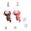 ToysCentral Basics Monkey Climbing Rope Toy for Skill Development Interactive Fun for Kids Birthday Celebration, Brown Pink view 1