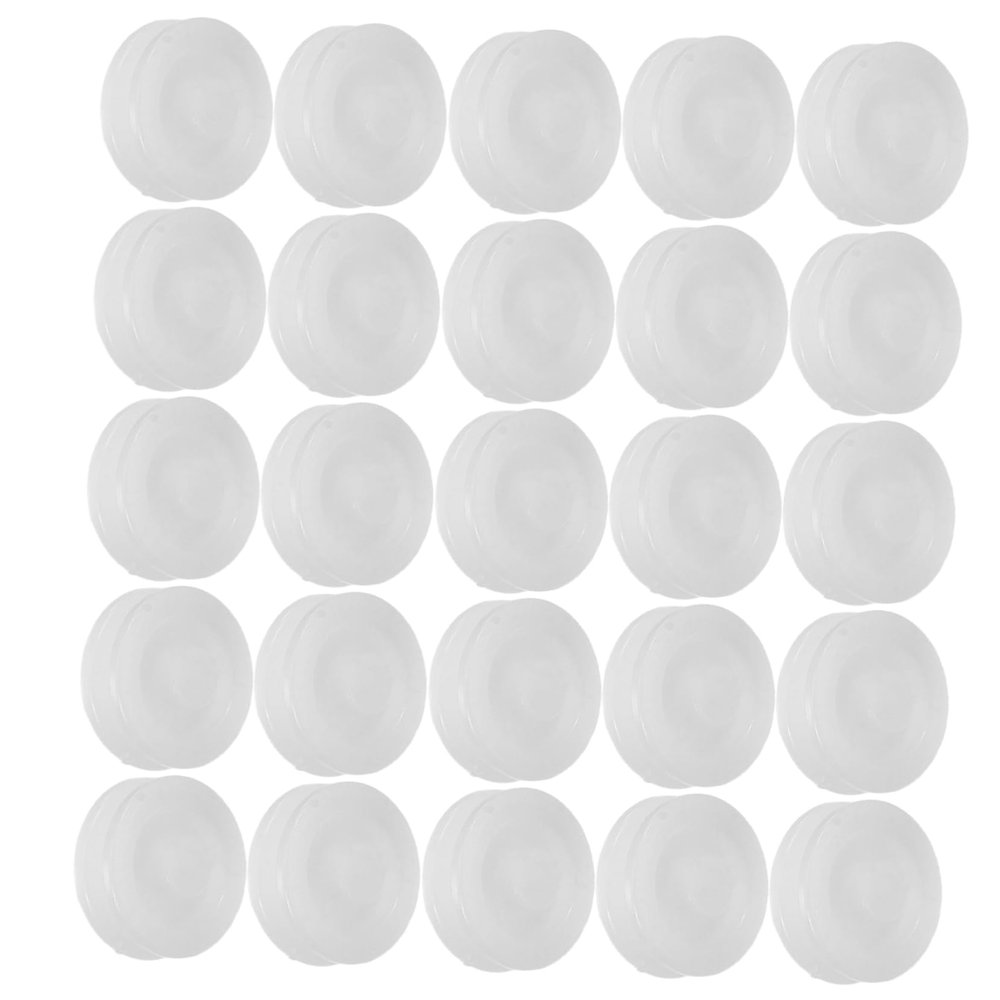 Anneome 50pcs Plastic Pulley Wheel: Transmission Belt Pulley Motor Gears Model Toy Car Accessories for DIY Model Toy Car Robot Airplane Parts White