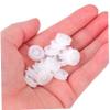 Anneome 50pcs Plastic Pulley Wheel: Transmission Belt Pulley Motor Gears Model Toy Car Accessories for DIY Model Toy Car Robot Airplane Parts White view 4
